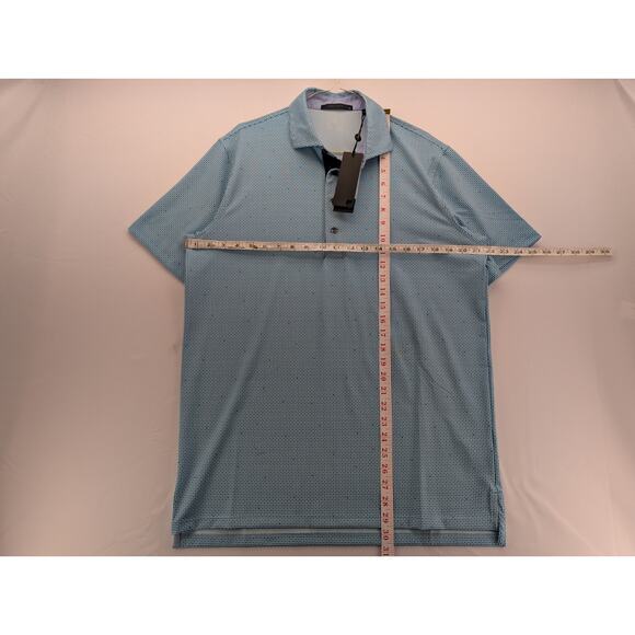NWT Greyson Men's Beacon Short Sleeve Polo in Viper Blue size Medium - Picture 7 of 7